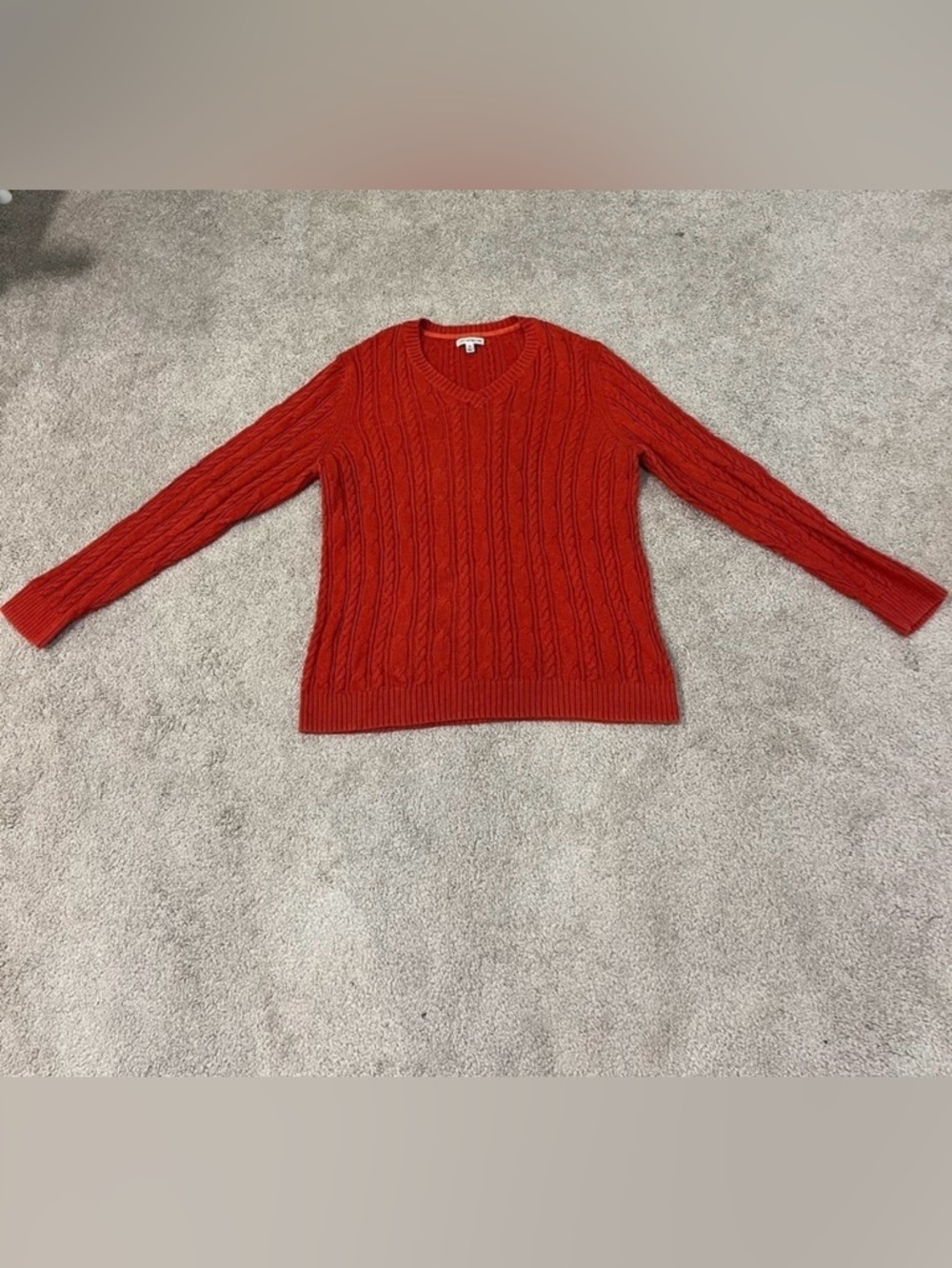 Croft & Barrow V-neck Cable Knit Sweater
